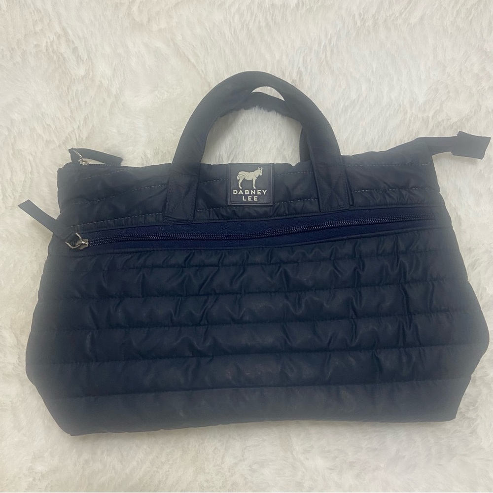 Dabney Lee Travel/Cosmetic Organizer Blue Quilted Bag